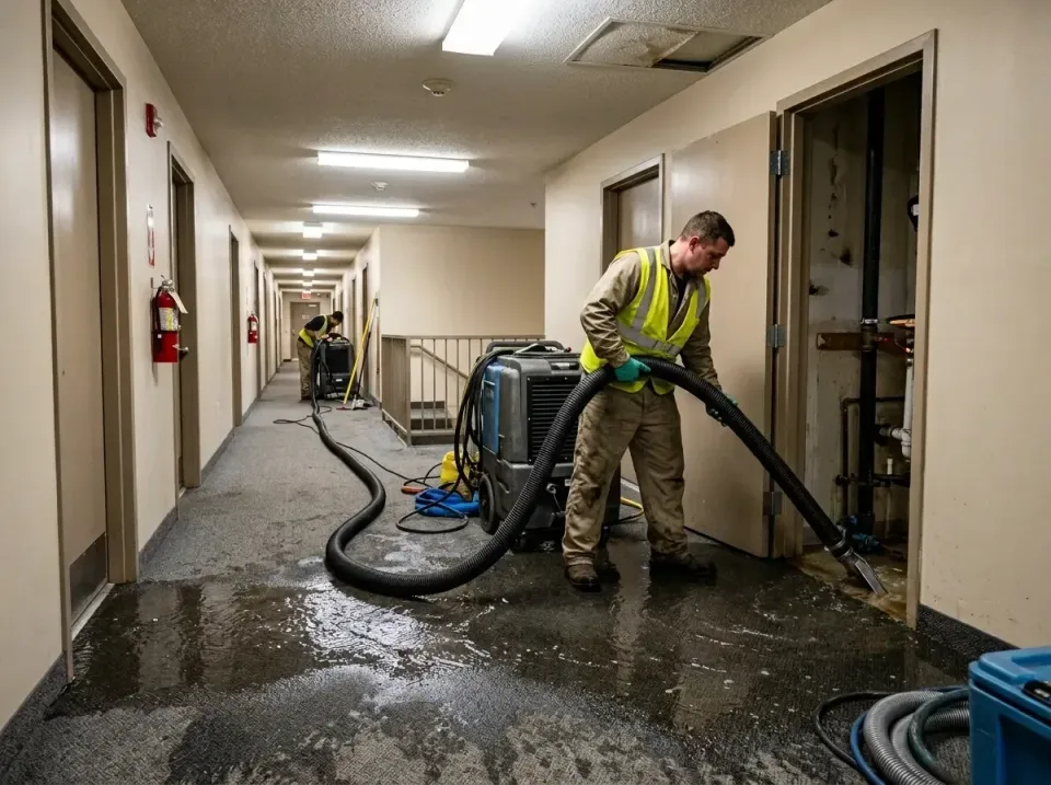 multi-unit-apartment-hallway-f-005 — frequently asked questions, Emergency Burst Pipe Water Extraction & Removal in Bowling…